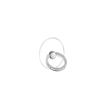 1 pieza Soporte para teléfono móvil con forma de anillo de cristal de imitación, con soporte giratorio de 360° de acero inoxidable, montura de anillo de teléfono de acrílico transparente, compatible con varios teléfonos y fundas