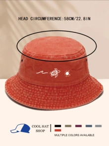 Mũ xô phiêu lưu cổ điển có hình rùa biển, mặt trời, các yếu tố đại dương, câu cá, leo núi, thời trang đường phố hip hop, thời trang, tối giản, thường ngày, đa năng, trang trí, phù hợp với mọi mùa, chống nắng, có nhiều màu sắc - Mũ xô - Xem 7
