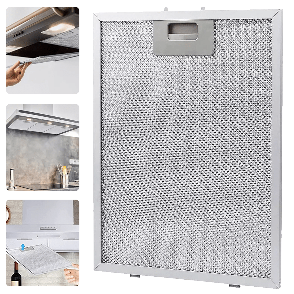 Stainless Steel Range Hood Filters, Metal Cooker Hood Mesh Grease Filter, Cooker Hood Filter Mesh Extractor, 5-Layer Aluminum Mesh Hood Vent Filter, Aluminum Range Hood Grease Filters(1Pack)
