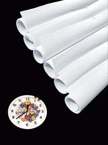 4pcs/6pcs - 14ct Small Grid Plastic Canvas Sheets, White Color, Needlework Craft Canvas Plastic Grid Sheets, Size 17.72in*11.81in, Suitable For Embroidery Cross Stitch Acrylic Yarn Kits, Crochet Projects