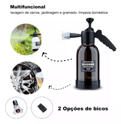 Pulverizador Spray Snow Espuma 2 Em 1 Manual 2L De Acrílico