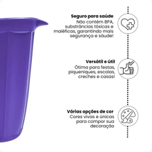 Kit Of 4 Plastic Juice Jugs 1.7L Premium Material, Resistant For Picnics, Schools, Daycare Centers