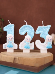 Disney Disney FROZEN ELSA Princess Themed Cute Candle Birthday Cake Decorative Bougie Creative Cartoon Girls Celebration Party Supplies Wholesale