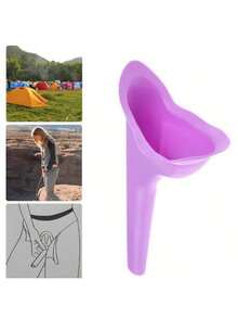 1 Piece Of Women's Silicone Urinal, Portable Urine Bottle, Travel Urine Funnel, Women's Standing Urinal, Suitable For Camping, Outdoor Activities, Hiking, Pregnant Women, Women's Outdoor Emergency Urinal. - Multicolor - View 8