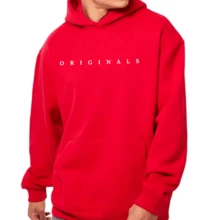 Originals Men's  Flannel Sweatshirt Top - Red - View 1