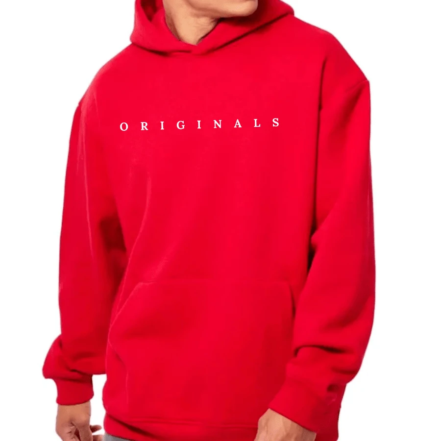 Originals Men's Flannel Sweatshirt Top - Red - View 1