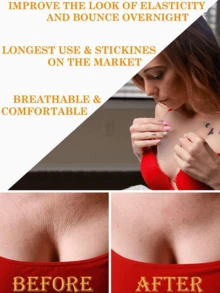 Silicone Patches Smoothes Skin Women Reusable Facial Patches For Chest Improves Skin Elasticity Facial Lifting Tools To Skin Looks Visibly Younger- Reduce Signs Of Aging For Women And Girls,Skin Care,Skin Care Tools,Lift,Wrinkle,Wrinkle Patches - Clear - View 2