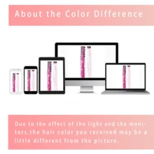 Bộ 6 kẹp tóc lấp lánh, 23,6 inch, kẹp tóc nối lấp lánh chịu nhiệt, phụ kiện tóc lấp lánh kiểu cổ tích, dành cho nữ (Màu hồng sáng) - Màu Hồng Tươi - Xem 8