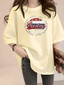 Women T-Shirts - 杏色 - 查看 1