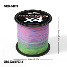 1 pieza Línea de pesca de 4 hebras de PE (polietileno), con una resistencia a la tracción de 16-88 lbs, apta para pesca de carpa, pesca de mar y pesca de hielo, también adecuada para redes de pesca, volar cometas, un regalo perfecto para entusiastas de la pesca