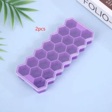 1 件蜂窝状硅胶冰格 - 37 格六角形冰块模具,可制作形状完美的冰块和冰球 - 彩色 - 查看 24