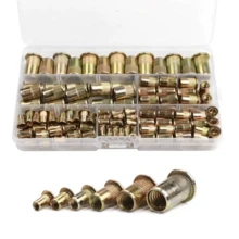 Conjunto de porcas rebitadas - Dourado - Visão 7