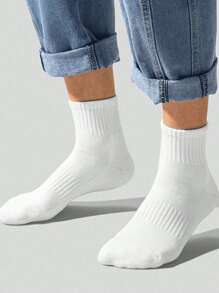 2/5/10/20 pares de meias acolchoadas masculinas, meias casuais confortáveis adequadas para esportes, lazer e deslocamento, meias confortáveis e casuais adequadas para uso no verão