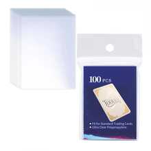 100 Pcs Soft Trading Card Sleeves, Top Loading 4 Mil Thick Sleeves For Standard Cards 2.5" X 3.5",Plastic Ultra-Clear Card Protector For Baseball , Football, Game, TCG, MTG,PTCG Cards - Clear - View 2