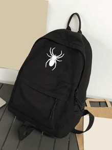 Minimalist Solid Color Backpack Multifunctional Boys And Girls College Style Campus Backpack Versatile Nylon Travel Backpack Large Capacity Wear-Resistant Decoration Simple Casual Schoolbag Suitable For Book Bag, School Supplies, School Backpack, School Bag, Backpack For School, Back To School Backpack, School Bookbag, Big Backpack, Backpack School
