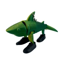 (Figura Criativa) Tralalero Tralala. Enfeites de Tubarão Meme Italiano - Coleção de Animais Fantásticos com Design Exclusivo (Banana, Elefante, Sapo Verde, Tubarão, Hipopótamo) - Escritório de Plástico Durável com Decoração de Mesa para Casa, Presente de Natal para Fãs TungTungTungSahur