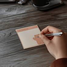 4 piezas Notas adhesivas lindas y acogedoras de oso de 3x3 pulgadas y 50 hojas, blocs divertidos para notas de oficina, notas adhesivasy Funny divertidas como regalo para estudiantes, maestros y oficina escolar