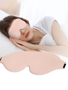 1 Stück Schlafmaske, 3D tiefkonturierte Augenmaske zum Schlafen für Männer und Frauen, geeignet für Seitenschläfer, 100% lichtblockierend Augenbinde & Augenabdeckung, weicher, komfortabler Augenschutz für Nachtschichten, Reisen, Yoga, Nickerchen, schwarz und rosa