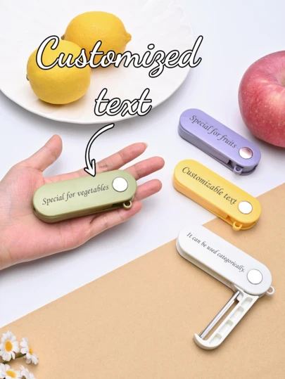 Customized Potato And Fruit Peeler, Kitchen Fruit Peeler, Original Vegetable Peeler, Carbon Steel Blade, Foldable, Compact And Convenient, Suitable For Family, Friends And Lovers, Chefs