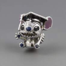 Disney 1 pieza Charm colgante con diseño de Dumbo y bordado "Mum" chapado en plata para pulsera o collar, regalo ideal para festividades