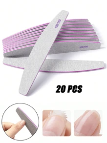 Nail File, Professional Nail File, Reusable Double-Sided Sandpaper Nail File (100/180 Grit), 1/5/10/20/35/50 Pcs, Home And Salon Manicure Tool, Women Gift, Manicure Tool, Nail Care Tool, Grooming Tool, Cosmetic Tool, Nail Care Accessory - Light Grey - View 14