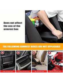 时尚PU皮革汽车收纳袋，多功能汽车座椅靠背储物袋，挂袋，纸巾盒收纳袋，汽车内饰配件，汽车座椅缝隙储物网，多口袋汽车收纳袋，汽车收纳整理袋，时尚简约风格黑色绗缝图案3D镂空设计，多隔层网袋，可收纳纸巾、手机、手提包等物品。 - 彩色 - 查看 6