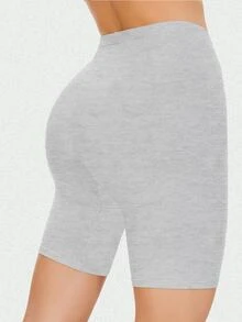 3PCS Women's Solid-Color Seamless Pant, Anti-Glare Effect - Multicolor - View 3