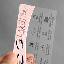 52Pcs Transparent Plastic Eyelash Care Cards, Eyelash Extension Cards, Waterproof PVC Name Cards, 8.5*5.4CM