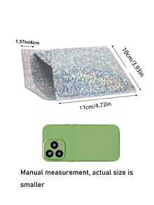 10/20/30/40/50pcs Metal Bubble Mailers, Holographic Bubble Envelopes, Polyethylene Padded Envelopes, Waterproof Self-Seal Shipping Bags, Foil Glitter Glamour Shipping Envelopes, Holographic Cushion Envelopes, Suitable For Books, Clothes, Cosmetics, Jewelry, Silver - Multicolor - View 10