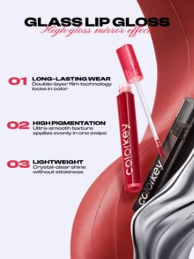 COLORKEY Mirror Gloss Lip Gloss, Glossy And Moisturizing Lip Color, Non-Sticky And Long-Lasting, Nourishing Lip Care. Liquid Lipstick, Super Moisturizing Lip Gloss, Caring For Lips, Creating A Refined Lip Makeup. Lip Balm, Lip Gloss, Lip Cream Lip Care Set, Suitable For Spring/Summer, Y2K Retro Fashion, 90s Makeup, Birthday Gift, Vacation, Party, Best Color - P779 Pioneer Coral - 查看 7