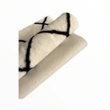 Made In Turkey - Jassrug Royal Diamond Bathroom Carpet 50x80 Cm – Non-Slip Base - Soft & Durable - White - View 2