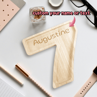 1pc,Custom Name/Text,Wooden Decorative/Utility Tray,Decorative Trays With Number,Can Hold Snacks Fruit, Smooth And Wood Products, High-End Tabletop Decoration For Family Gatherings, Birthday Gifts,Can Be Loaded Snacks Fruit, Smooth Wood Products, Suitable For Family Gatherings Of High-End Desktop Decoration, Birthday Gifts, Family Birthday Party Gifts For The Elderly