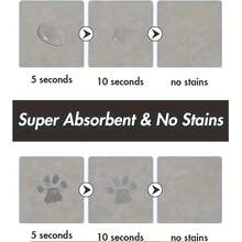 1 件定制宠物喂食垫、速干防脏狗水碗垫、防滑室内宠物狗粮垫、防漏食物清洁用品、适合作为宠物礼物、定制宠物名字垫、用于食物和水碗的吸水狗垫 - 彩色 - 查看 4