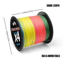 1 pieza Línea de pesca de 4 hebras de PE (polietileno), con una resistencia a la tracción de 16-88 lbs, apta para pesca de carpa, pesca de mar y pesca de hielo, también adecuada para redes de pesca, volar cometas, un regalo perfecto para entusiastas de la pesca