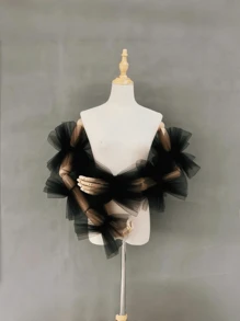 1 对女士主教袖，颜色有黑色、白色、红色、浅蓝色、粉色、香槟色，适合婚纱、摄影、角色扮演、派对装饰配件秋季配饰 - 彩色 - 查看 10