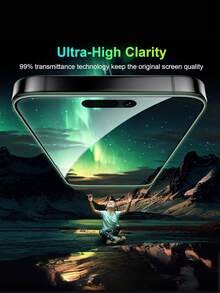 1片360°全方位隐私保护膜，上下左右均不可见，防窥防指纹防摔钢化玻璃，全方位隐私保护，四边隐私保护，兼容苹果 16 Pro Max/16 Pro/16 Plus/16/16E/15 Pro Max/14 Pro Max/13/12/11/XS MAX/XR/Xi、 17/ 17 Pro/ 17 Pro Max/AIR系列屏幕保护膜[360°防窥隐私]