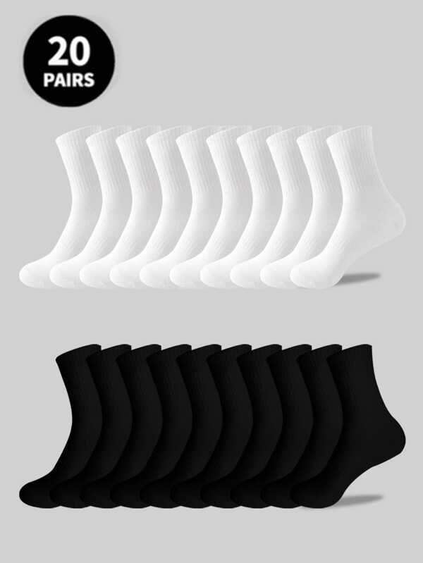 2/5/10/20 pares de meias acolchoadas masculinas, meias casuais confortáveis adequadas para esportes, lazer e deslocamento, meias confortáveis e casuais adequadas para uso no verão