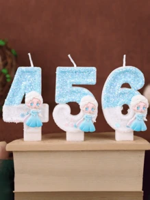 Disney Disney FROZEN ELSA Princess Themed Cute Candle Birthday Cake Decorative Bougie Creative Cartoon Girls Celebration Party Supplies Wholesale