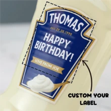 Personalized Tomato Ketchup Sauce Label -Mayonnaise/Tomato Sauce Choose Your Name, Date, And Personal Message Personalized Tomato Ketchup Sauce Label Vinyl Sticker Funny Novelty Gift Birthday Anniversary Party Gift For Fall Holidays, Halloween, Thanksgiving, Christmas And New Year Parties And Celebrations,Festive Calendar - Multicolor - View 9