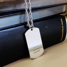 1 mặt dây chuyền thẻ tên chó bằng thép không gỉ tùy chỉnh kèm dây chuyền, dây chuyền khắc tên cá nhân, phụ kiện nam, dây chuyền tùy chỉnh, quà tặng cá nhân, quà tặng cho bạn trai, quà tặng nam giới, đồ dùng học tập, quà tặng tùy chỉnh, quà tặng Giáng sinh, trang trí nhà cửa phòng khách - Nhiều màu - Xem 9