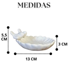 Ceramic Soap Dish For Kitchen Or Bathroom Decorated With Sunflower And Bird - 白色 - 查看 4