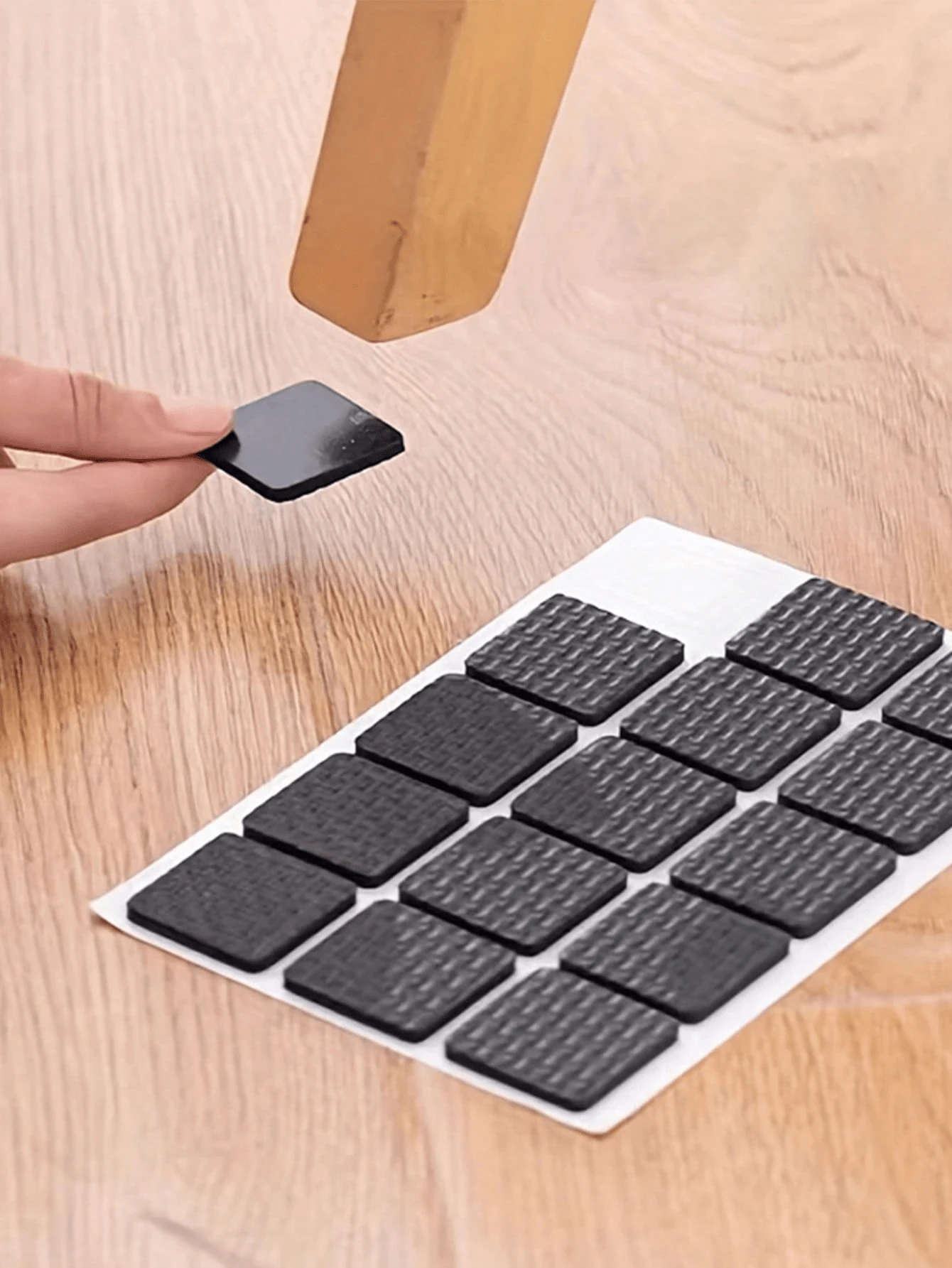 30pcs/Set Non-Slip EVA Table And Chair Pads Modern Black Wear-Resistant Home Pads Noise Reduction Protective Pads(The Product Has An Anti-Slip Function After Being Attached,Avoid Dragging The Stool Too Much To Cause Damage To The Bottom)