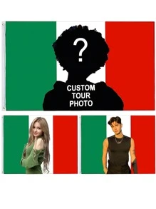 一件定制挂毯，可定制旗帜，包括英国国旗、德国国旗、法国国旗、美国国旗、西班牙国旗、意大利国旗，可印制任何照片或图像，色彩丰富，用途广泛，经久耐用，装饰性强，可重复使用，透气性好，精致时尚，个性化礼品，适合花园装饰 - 彩色 - 查看 13