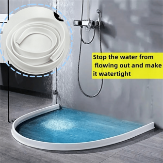 1 stuk 2 m/78,74 inch zelfklevende waterdichte badkamerstrip - opvouwbare douchedeurdrempelafdichting, beschermingsbarrière voor aanrechtbladen, afdichtstrip, afdichtmiddel voor deurdrempels