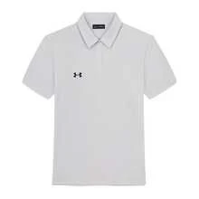 Under Armour [Sports Retro] Men's Classic Polo Shirt, Breathable Short Sleeve, Business Casual Collared T-Shirt, Minimalist Versatile Golf Top, Stretchy Quick-Dry Stylish - Light Grey - View 5