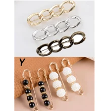 1 pièce/2 pièces/3 pièces/7 pièces 6 styles polyvalents boucle détachable de ceinture pour pantalons, jeans, boucle de réduction de taille métallique à la mode réglable, sans couture nécessaire, resserrage de taille, resserrage de manchette de chemise, broche décorative
