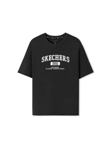 Skechers Giày thể thao đế dày cổ điển thời trang dành cho nam, thích hợp cho học sinh, quà tặng, nhân viên, hoạt động ngoài trời, đi bộ đường dài, đi làm, thoải mái - màu đen - Xem 1