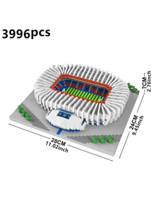1 pieza Juego de Rompecabezas de Estadio Deportivo Famoso: Estadio del Real Madrid / Estadio del Paris Saint-Germain / Estadio Camp Nou, Modelo de Ensamblaje 3D, Rompecabezas Creativo DIY, Decoración de Arte de Aficionado al Fútbol, Exhibición en Escritorio, Regalo de Cumpleaños
