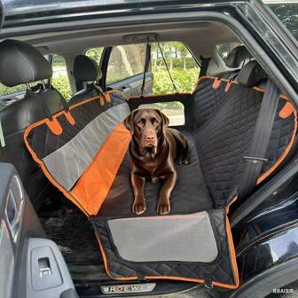 1pc New Pet Car Rear Seat Cushion Mat, Waterproof Anti-Dirty Barrier For Cats/Dogs, Fits Sedans, Trucks, And Various Vehicle Models