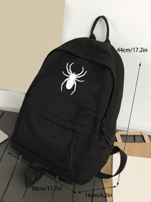 Minimalist Solid Color Backpack Multifunctional Boys And Girls College Style Campus Backpack Versatile Nylon Travel Backpack Large Capacity Wear-Resistant Decoration Simple Casual Schoolbag Suitable For Book Bag, School Supplies, School Backpack, School Bag, Backpack For School, Back To School Backpack, School Bookbag, Big Backpack, Backpack School